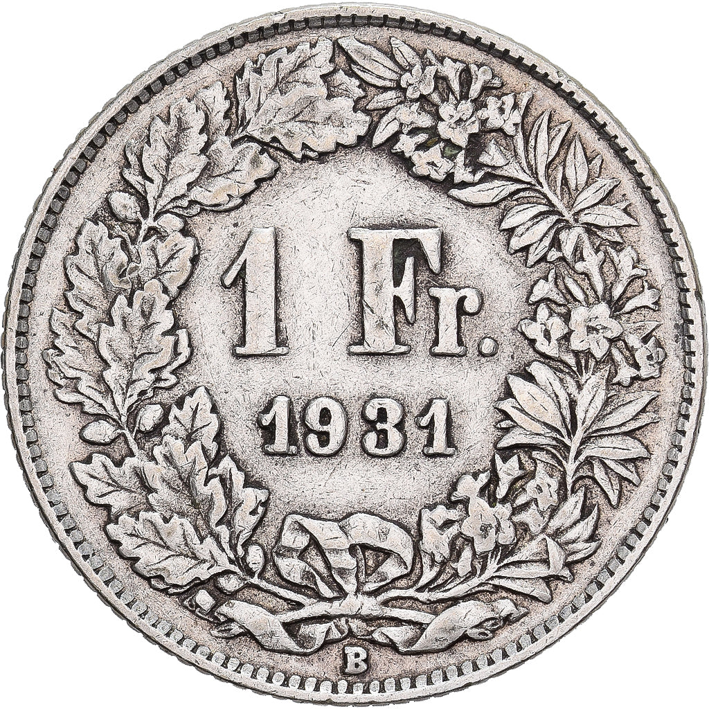 Switzerland, Franc, 1931, Bern, Silver, EF(40-45), KM:24