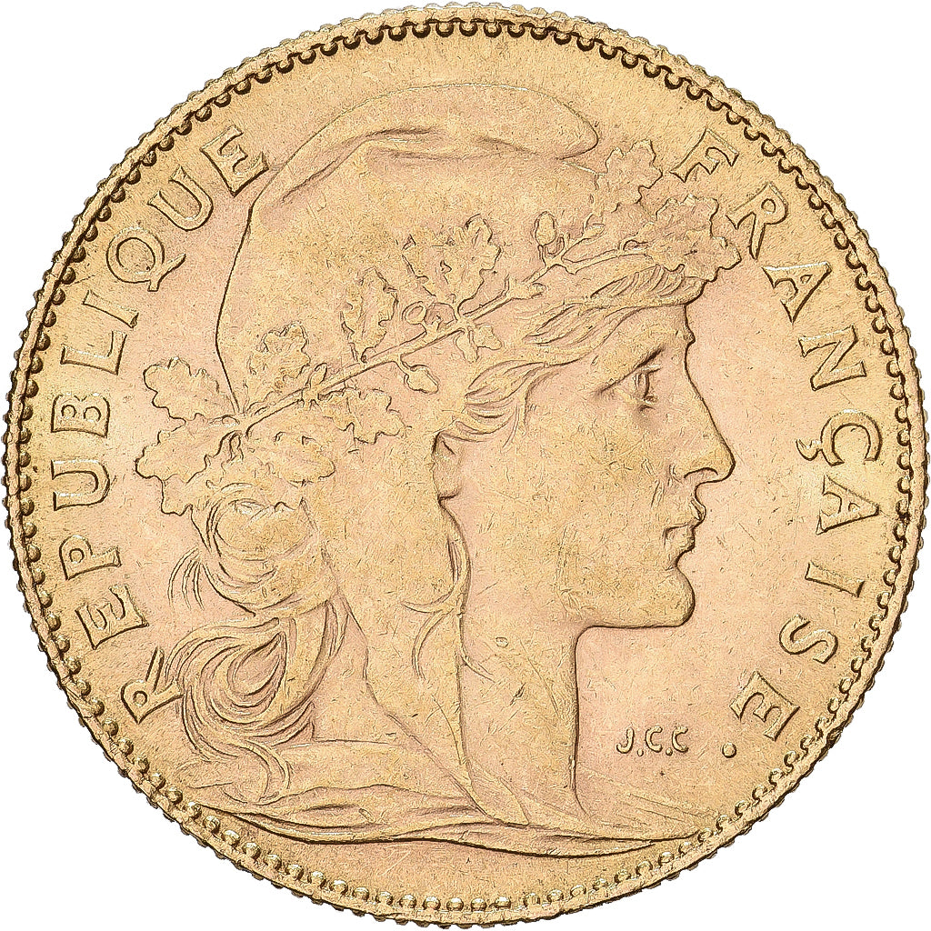 France, 10 Francs, Marianne, 1901, Paris, Gold, EF(40-45), Gadoury:1017