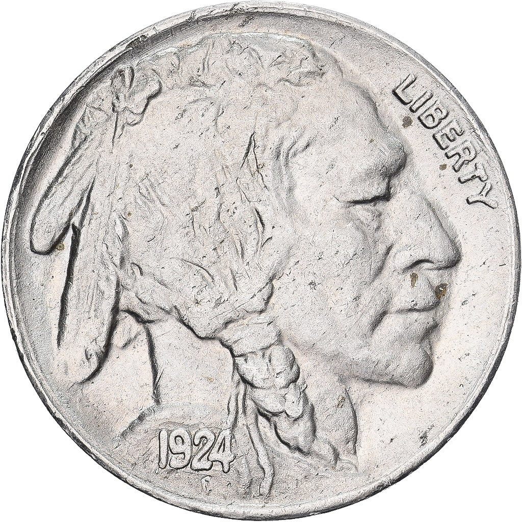 États-Unis, 5 Cents, Buffalo, 1924, U.S. Mint, Cupro-nickel, SUP, KM:134