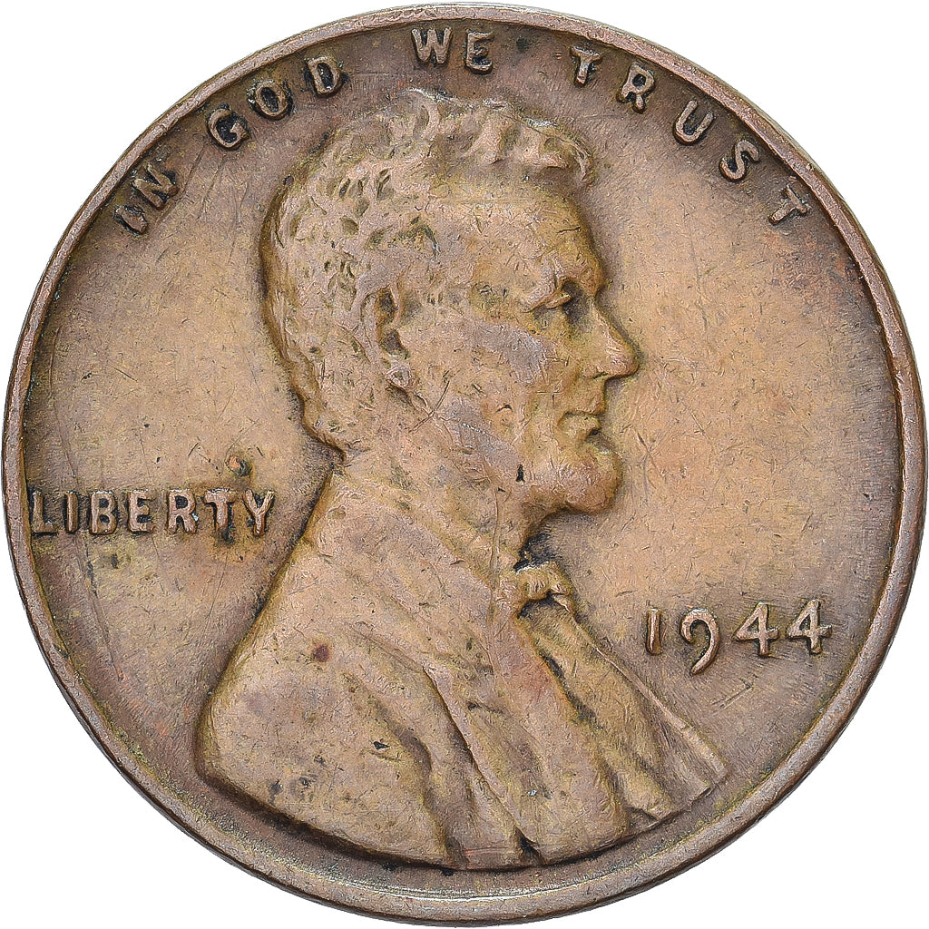 Vereinigte Staaten, Cent, Lincoln, 1944, U.S. Mint, Messing, SS, KM:A132