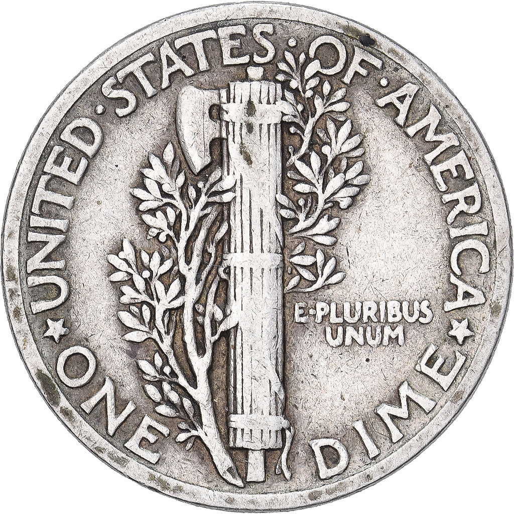 United States, Dime, Mercury, 1941, U.S. Mint, Silver, EF(40-45), KM:140