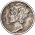 États-Unis, Dime, Mercury, 1935, U.S. Mint, Argent, TTB, KM:140
