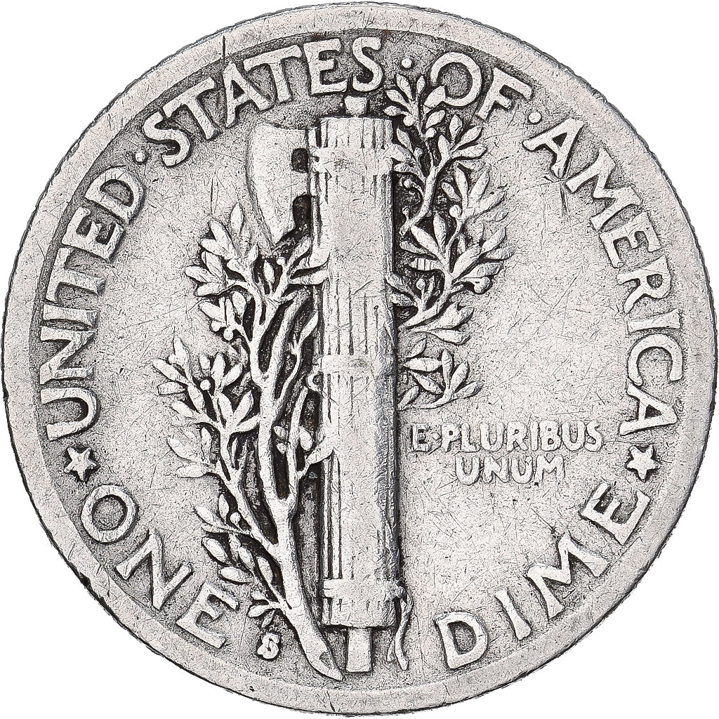 Stati Uniti, Dime, Mercury, 1941, U.S. Mint, Argento, BB, KM:140