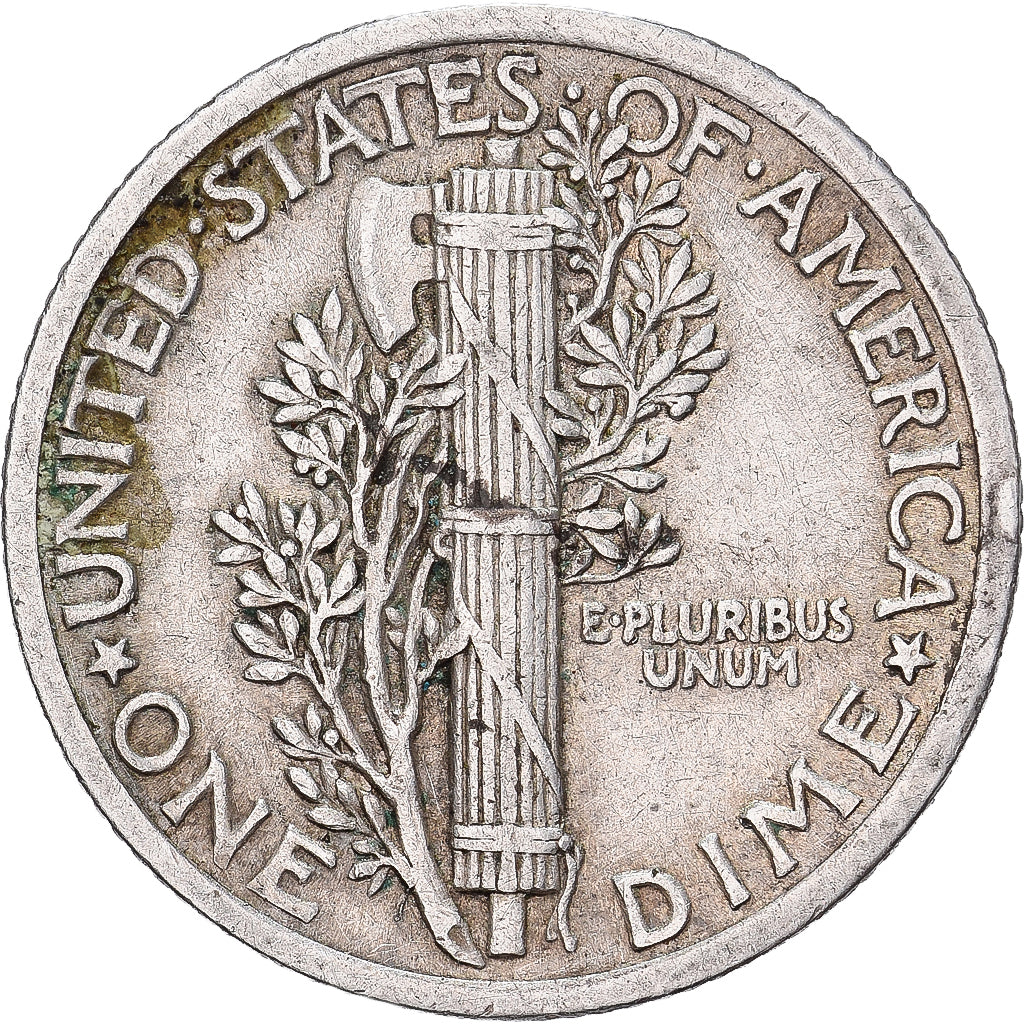 Stati Uniti, Dime, Mercury, 1923, U.S. Mint, Argento, BB, KM:140