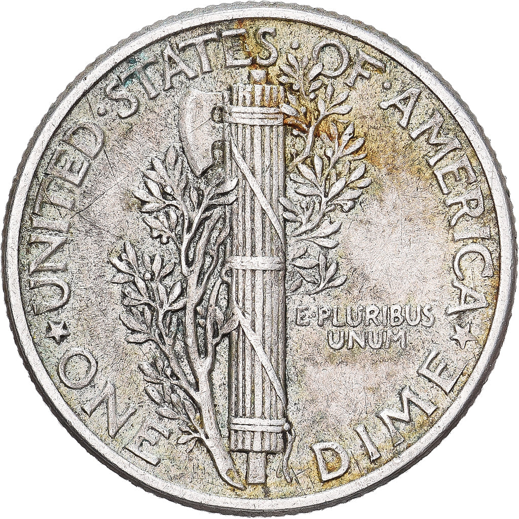Vereinigte Staaten, Dime, Mercury, 1943, U.S. Mint, Silber, SS, KM:140