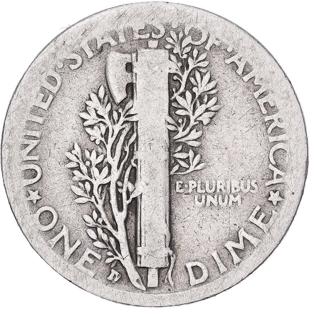 États-Unis, Dime, Mercury, 1934, U.S. Mint, Argent, TB+, KM:140