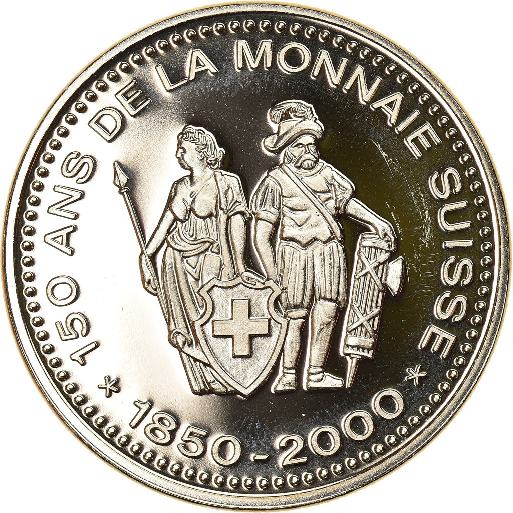Switzerland, Medal, 150 Ans de la Monnaie Suisse, 2000, MS(63), Copper-nickel