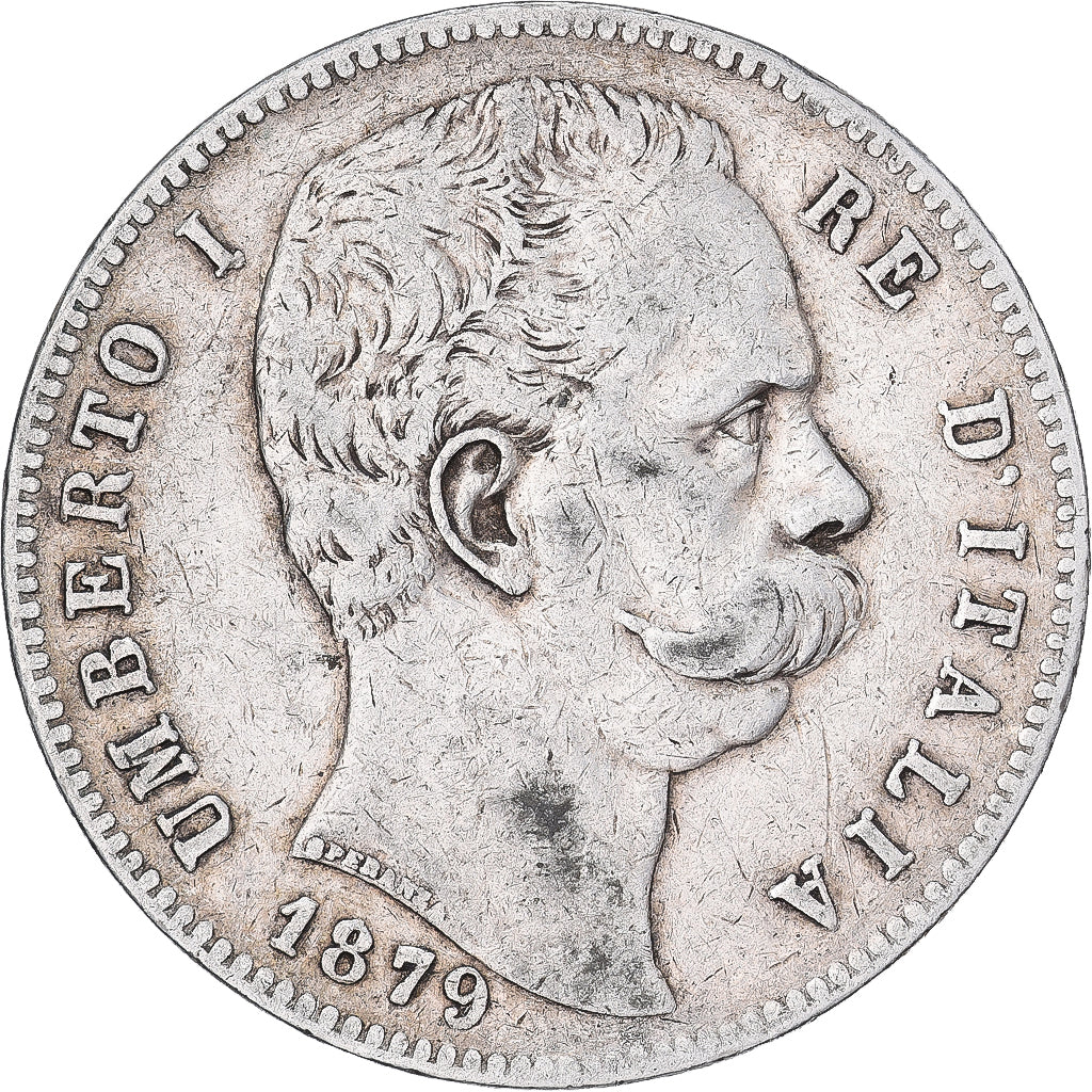 Italie, Humbert Ier, 5 Lire, 1879, Rome, Argent, TB+, KM:20