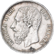 Belgium, Leopold II, 5 Francs, 5 Frank, 1874, Silver, EF(40-45), KM:24