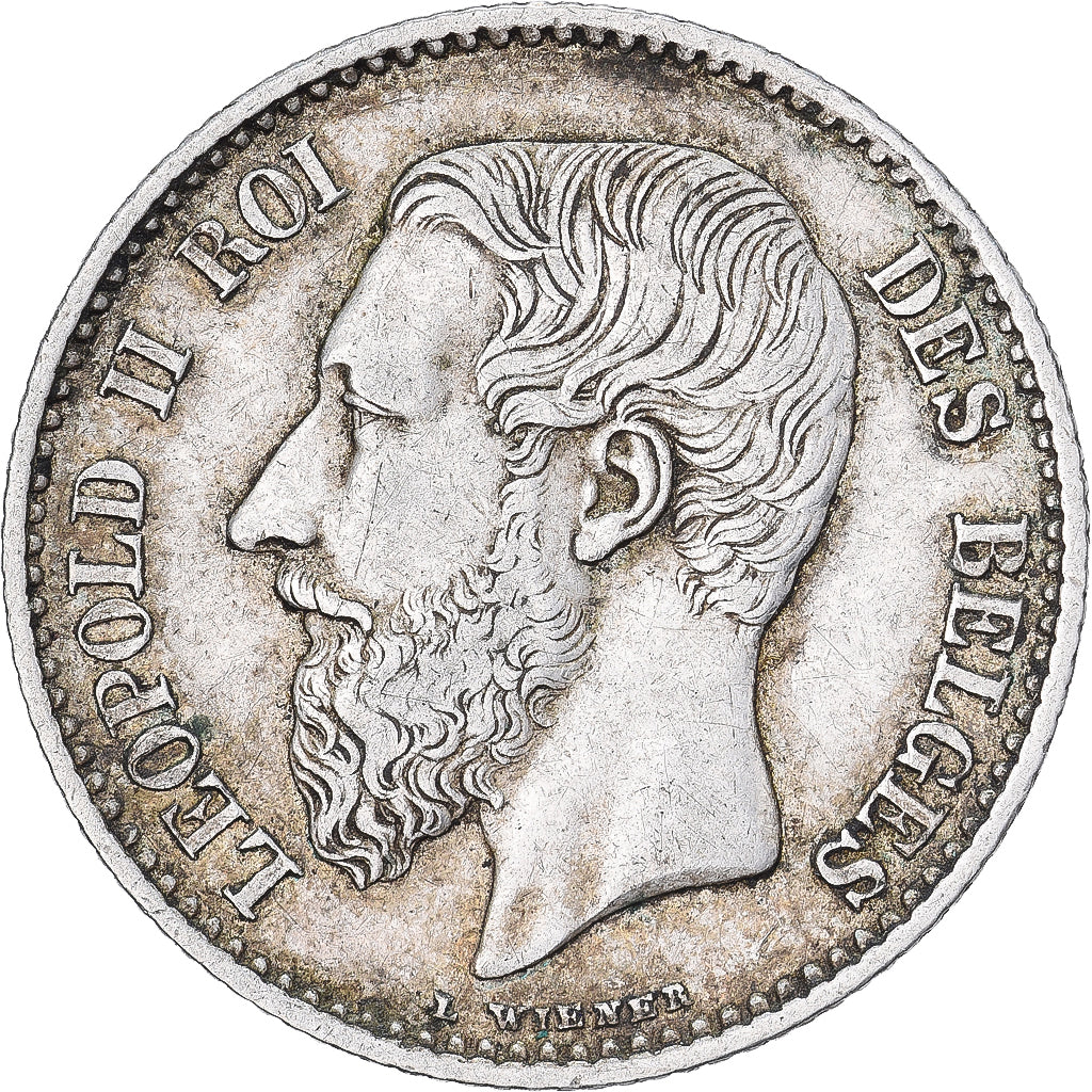Belgium, Leopold II, Franc, 1886, Silver, VF(30-35), KM:28.1