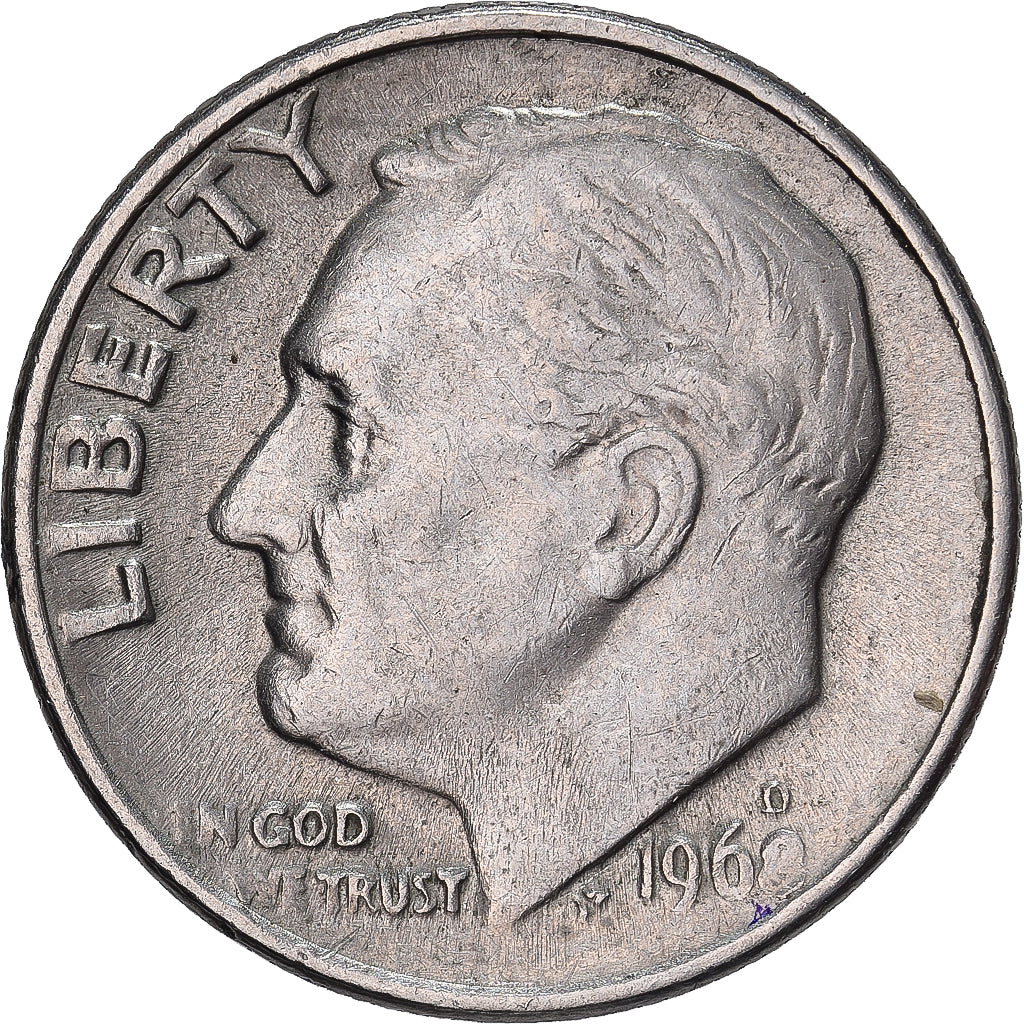 Vereinigte Staaten, Dime, Roosevelt, 1968, U.S. Mint, Copper-Nickel Clad Copper