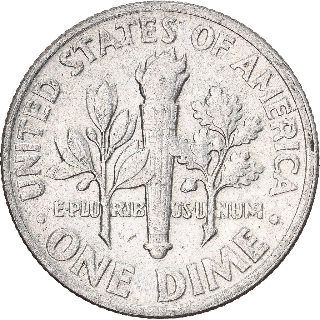 États-Unis, Dime, Roosevelt, 1962, U.S. Mint, Argent, TTB+, KM:195