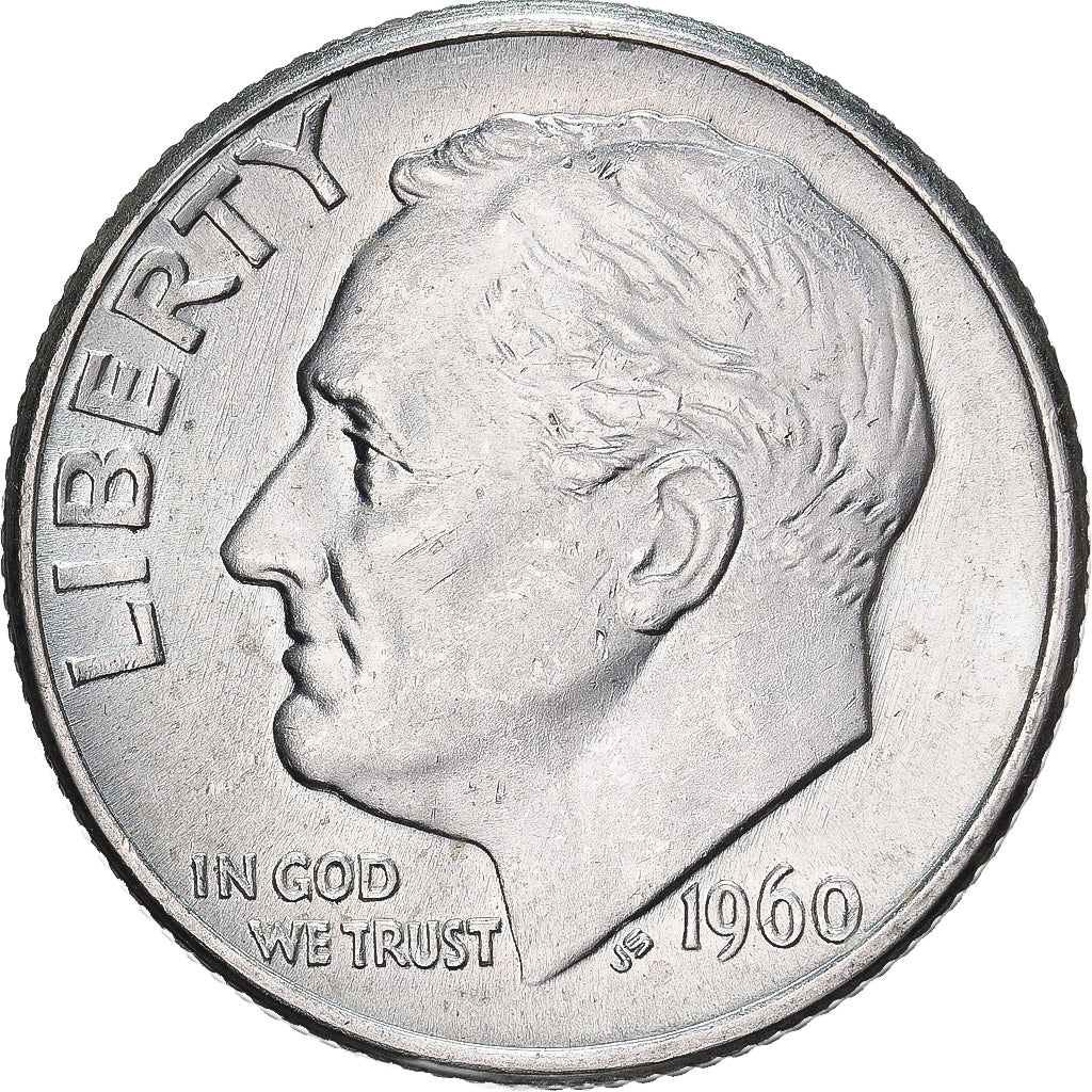 Vereinigte Staaten, Dime, Roosevelt, 1960, U.S. Mint, Silber, SS+, KM:195