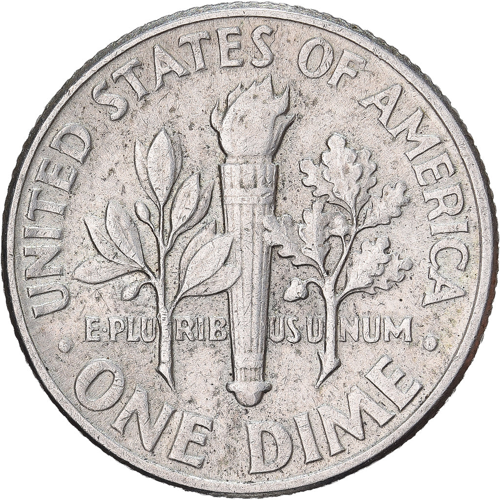 États-Unis, Dime, Roosevelt, 1946, U.S. Mint, Argent, TTB, KM:195