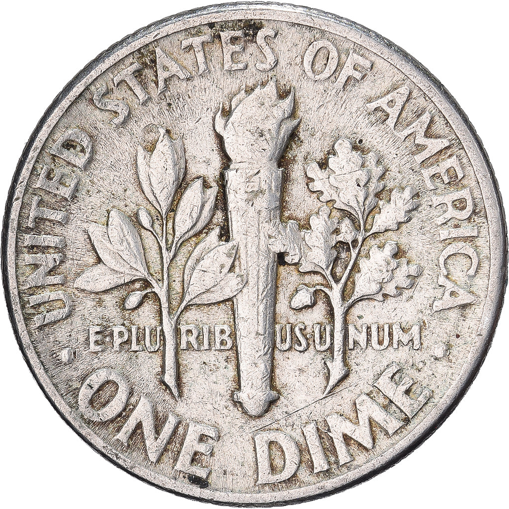 États-Unis, Dime, Roosevelt, 1950, U.S. Mint, Argent, TTB, KM:195