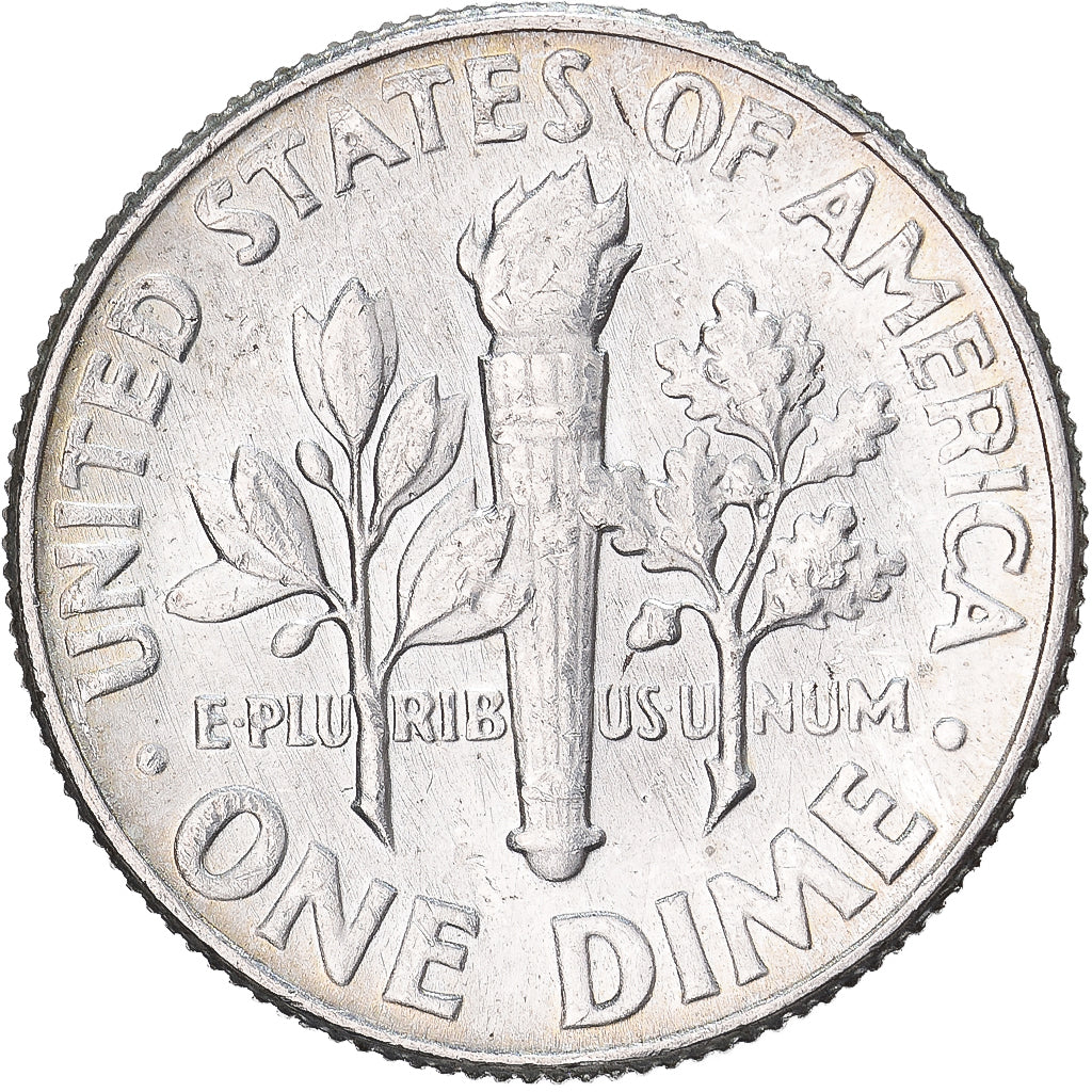 Estados Unidos da América, Dime, Roosevelt, 1964, U.S. Mint, Prata, AU(50-53)