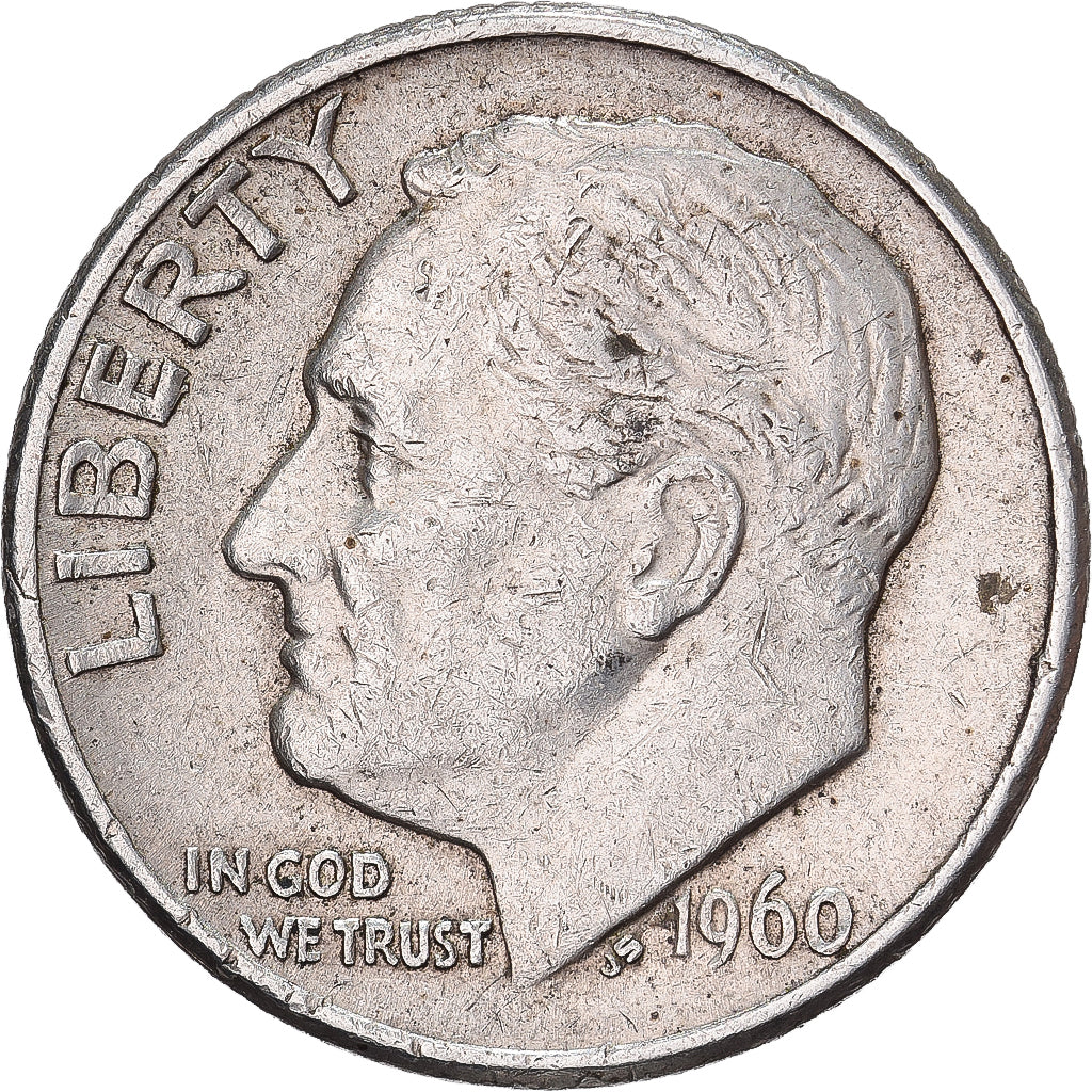 Vereinigte Staaten, Dime, Roosevelt, 1960, U.S. Mint, Silber, SS, KM:195