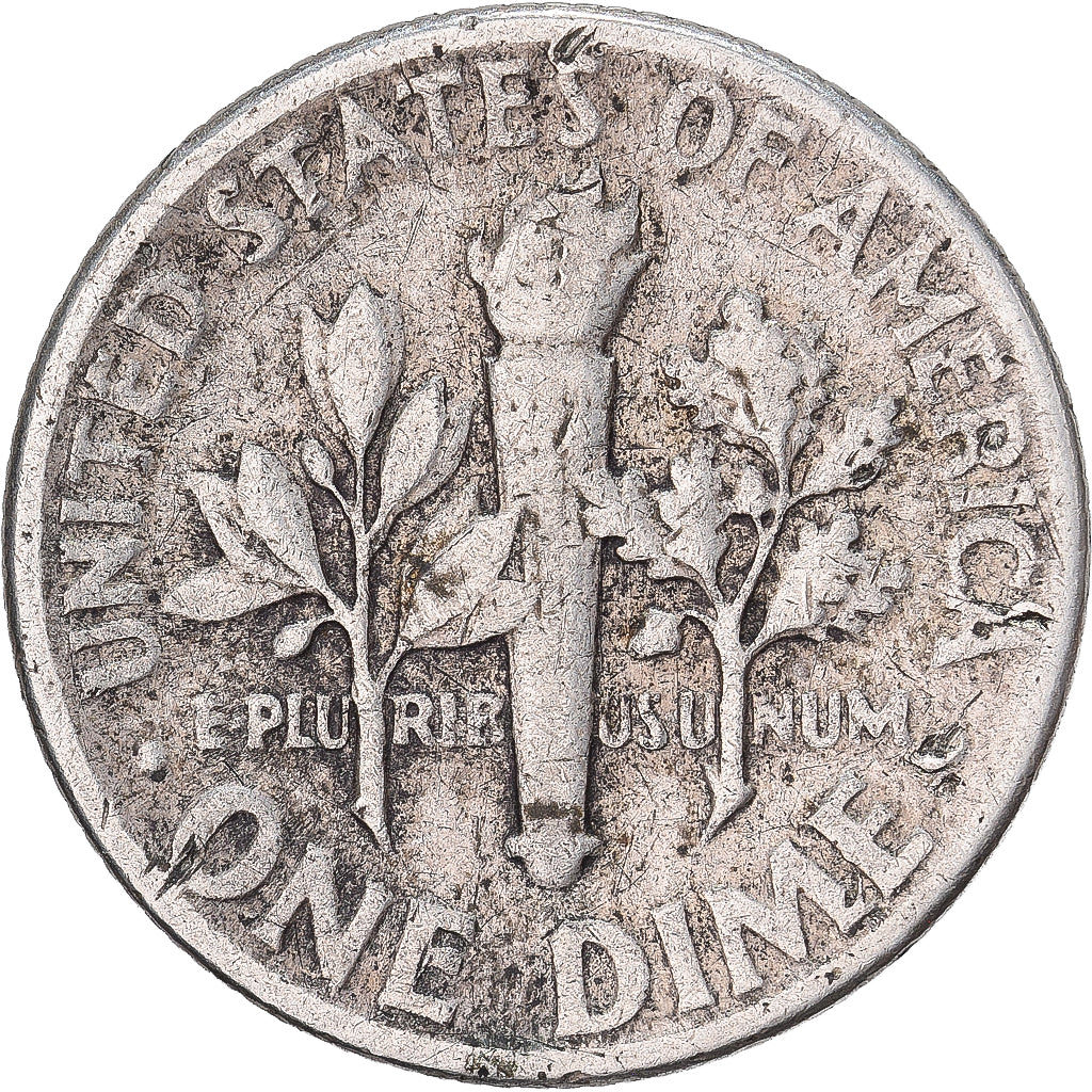 États-Unis, Dime, Roosevelt, 1952, U.S. Mint, Argent, TB+, KM:195