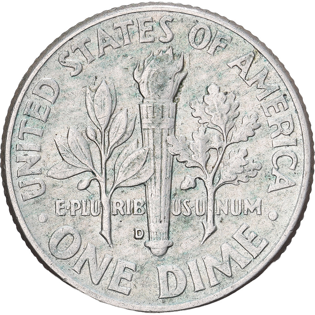États-Unis, Dime, Roosevelt, 1962, U.S. Mint, Argent, TTB, KM:195