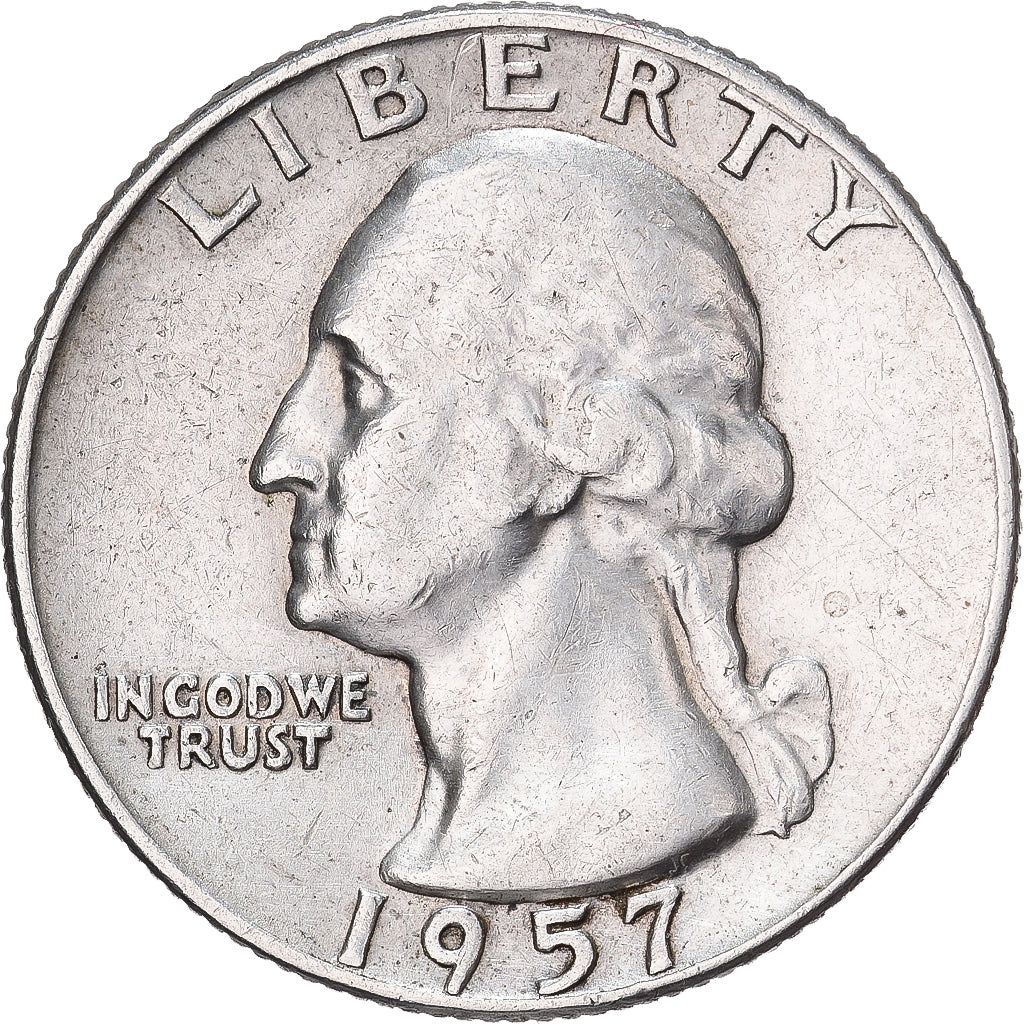 États-Unis, Quarter, Washington, 1957, U.S. Mint, Argent, TTB, KM:164