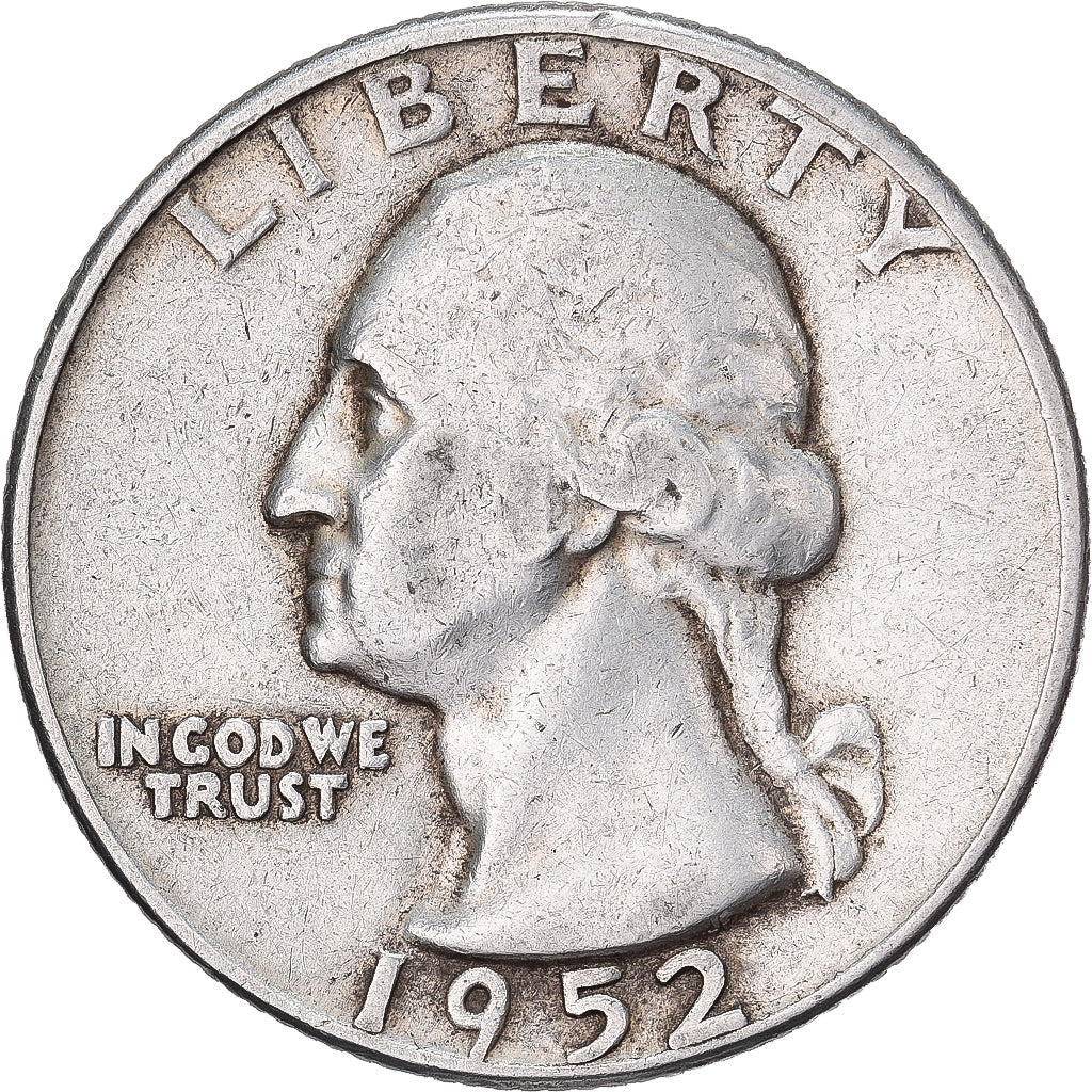 Vereinigte Staaten, Quarter, Washington, 1952, U.S. Mint, Silber, SS, KM:164