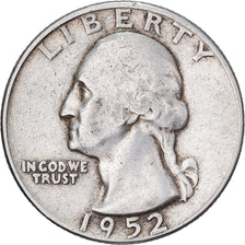 Vereinigte Staaten, Quarter, Washington, 1952, U.S. Mint, Silber, SS, KM:164