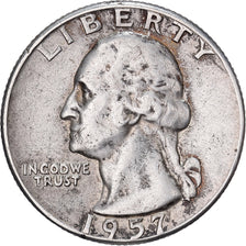 Stati Uniti, Quarter, Washington, 1957, U.S. Mint, Argento, BB, KM:164