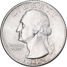 États-Unis, Quarter, Washington, 1942, U.S. Mint, Argent, SUP, KM:164