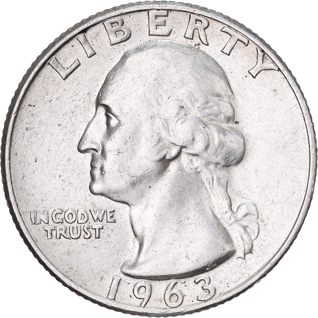 Estados Unidos da América, Quarter, Washington, 1963, U.S. Mint, Prata