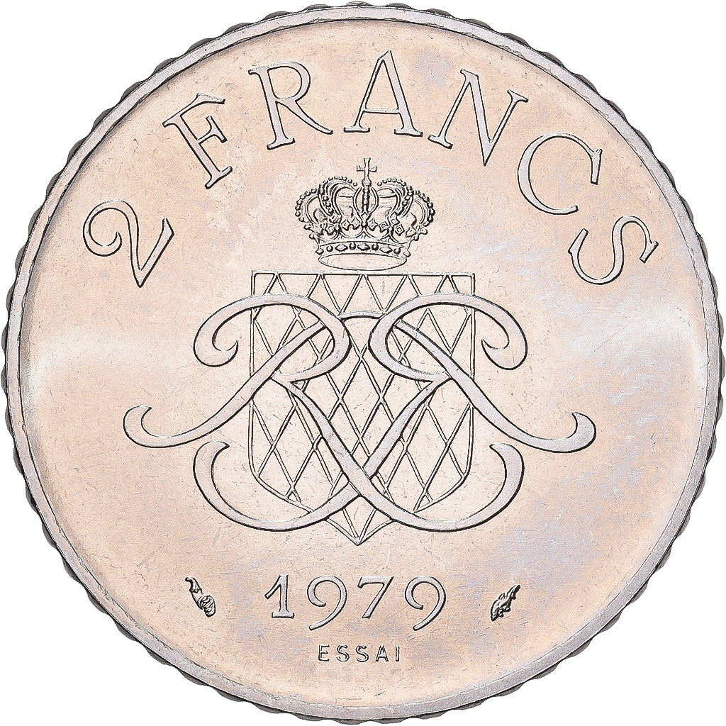 Mónaco, Rainier III, 2 Francs, 1979, ESSAI, Níquel, FDC, Gadoury:MC 151
