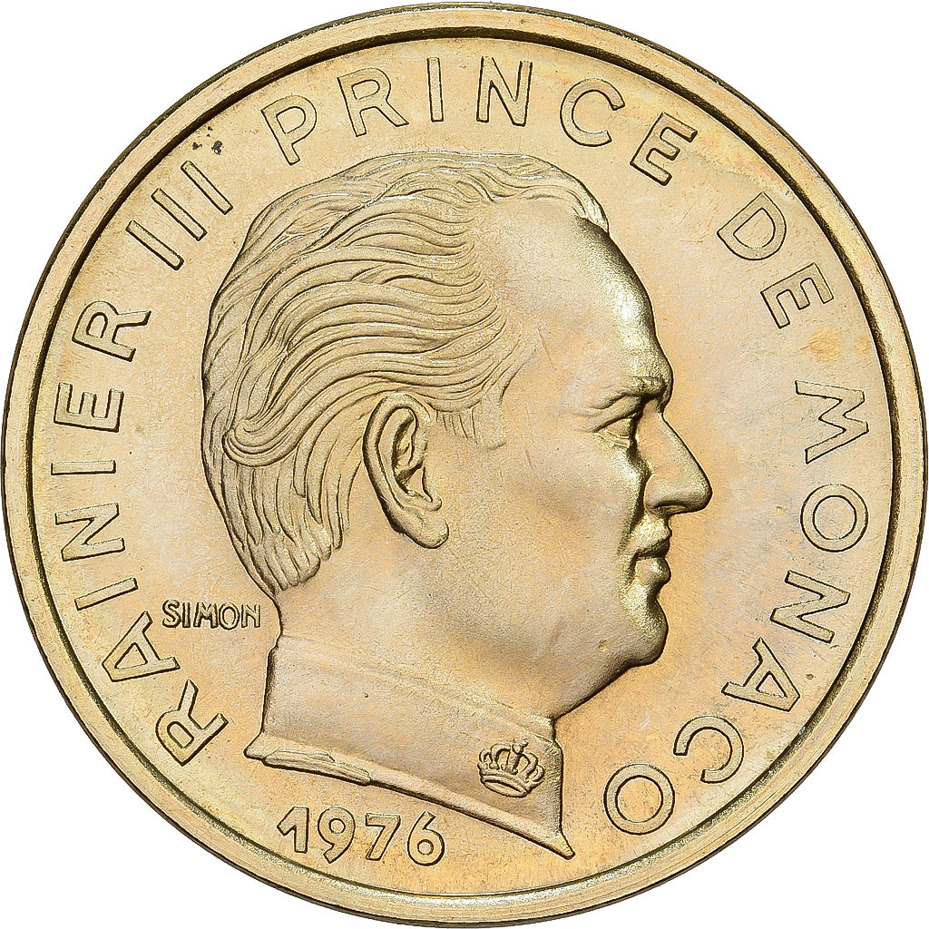 Monaco, Rainier III, 5 Centimes, 1976, ESSAI, Copper-Aluminum-Nickel, FDC