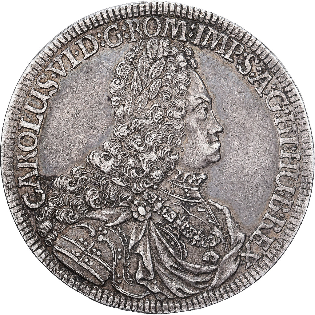 Áustria, Karl (Charles) VI, Thaler, 1721, Hall, Prata, AU(50-53), KM:1594