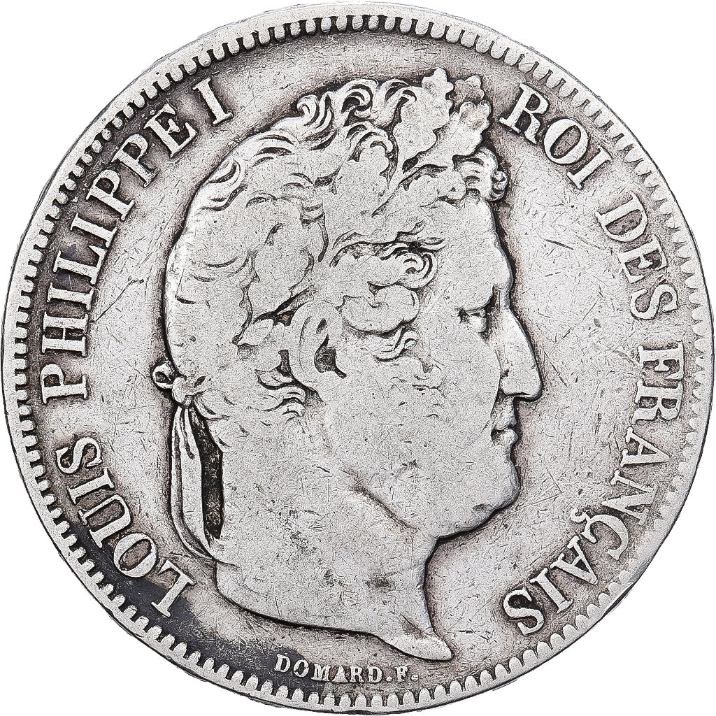 Frankrijk, Louis Philippe I, 5 Francs, 1833, Lille, Zilver, FR+, Gadoury:678