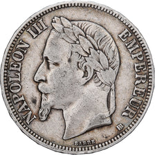 France, Napoléon III, 5 Francs, 1868, Strasbourg, Argent, TB+, Gadoury:739