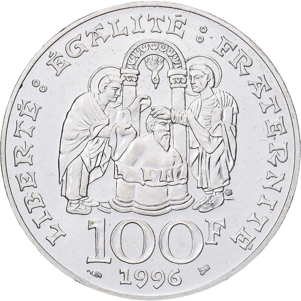 Frankrijk, 100 Francs, Clovis, 1996, Monnaie de Paris, ESSAI, Zilver, PR