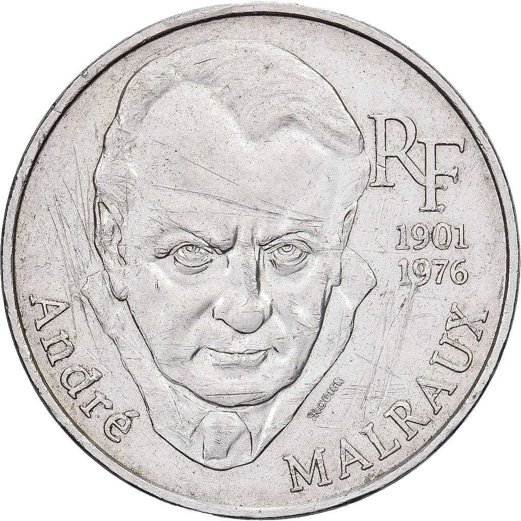 Frankrijk, 100 Francs, André Malraux, 1997, Monnaie de Paris, Zilver, PR