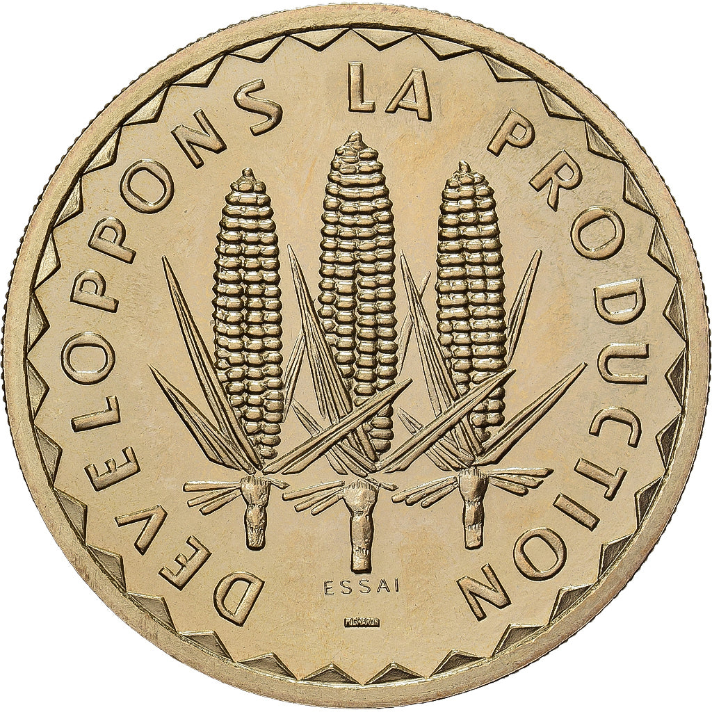 Mali, 100 Francs, 1975, Paris, ENSAIO, Latão, MS(65-70)