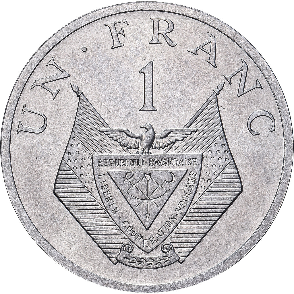 Rwanda, Franc, 1977, Paris, ESSAI, Aluminum, MS(65-70), KM:E4