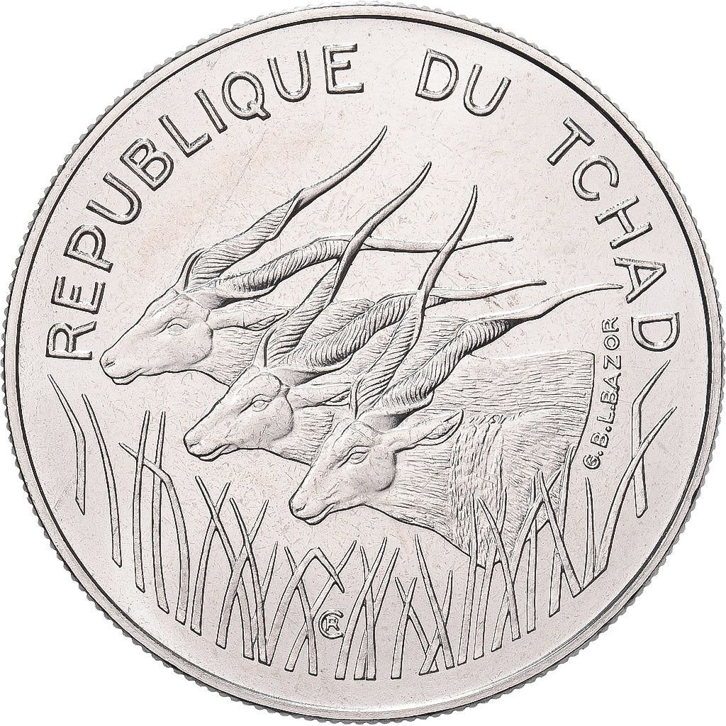 Tchad, 100 Francs, 1975, Paris, ESSAI, Nickel, FDC, KM:E5