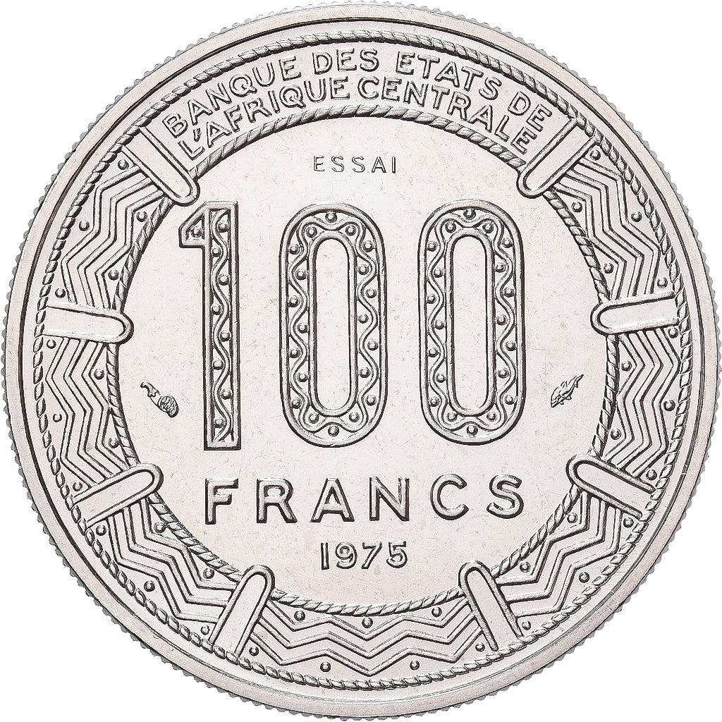 Tchad, 100 Francs, 1975, Paris, ESSAI, Nickel, FDC, KM:E5