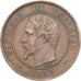France, Napoléon III, 10 Centimes, 1853, Rouen, Bronze, TTB, Gadoury:248