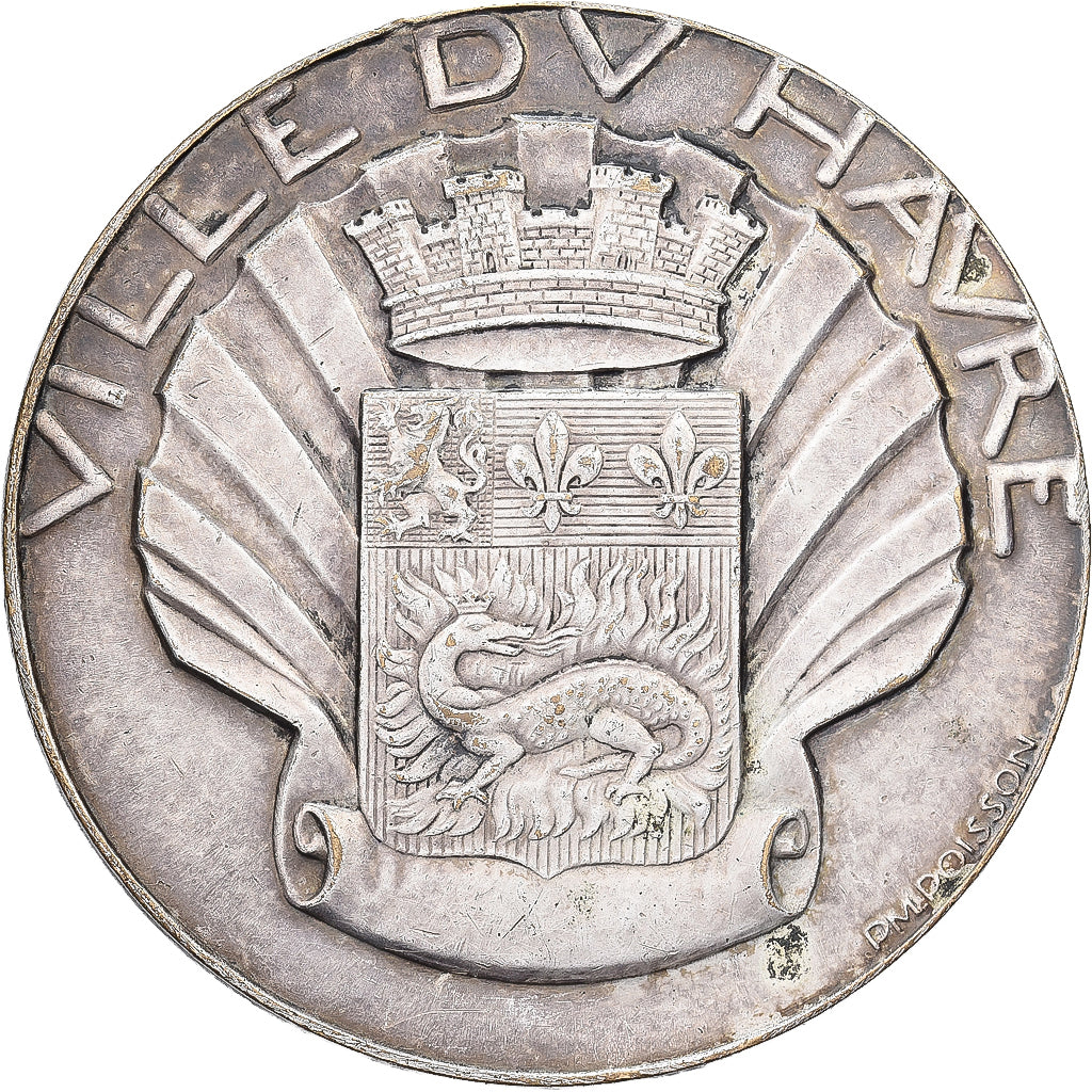 Frankrijk, Medaille, Le Havre, Silvered bronze, PM.POISSON, ZF