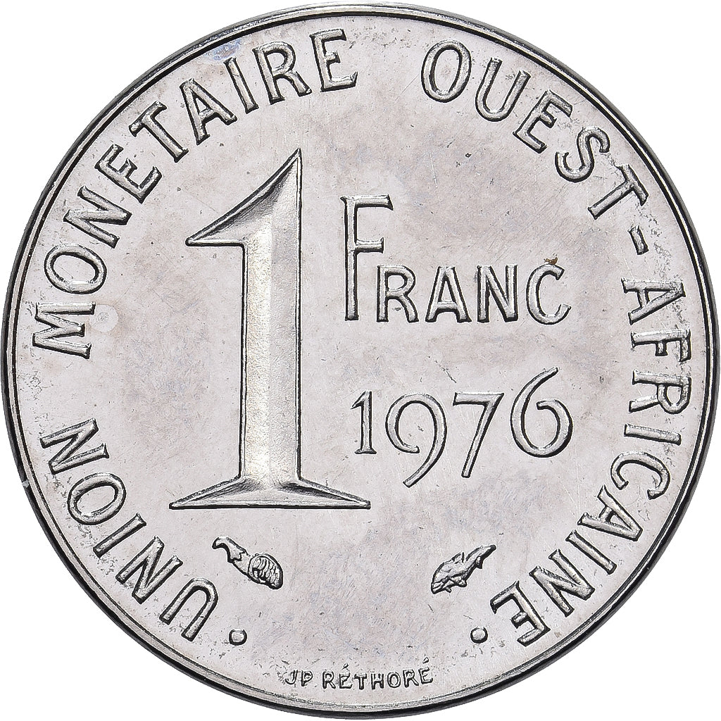 West African States, Franc, 1976, Paris, ESSAI, Steel, MS(65-70), KM:E8