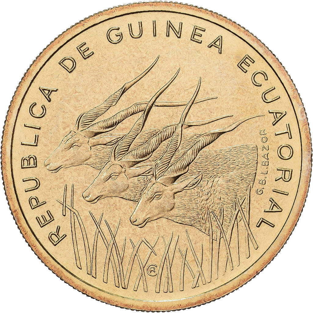 Guinée équatoriale, 25 Francos, 1985, Paris, ESSAI, Bronze-Aluminium, FDC