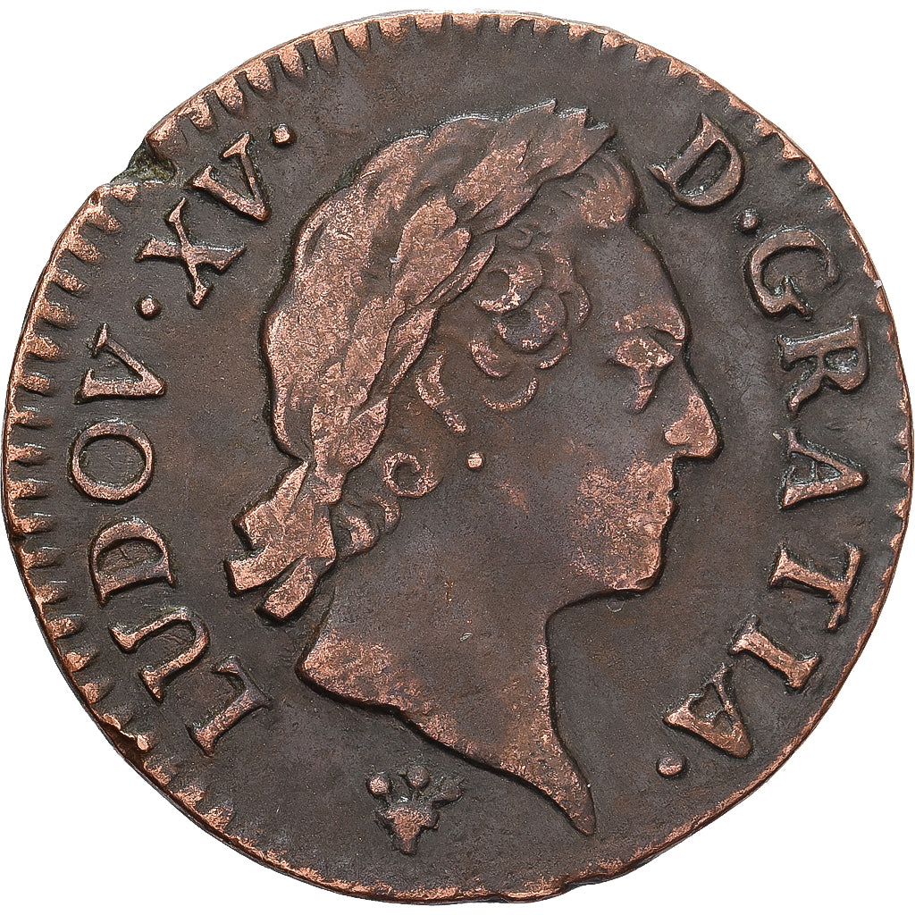 Frankreich, Louis XV, 1/2 Sol, Demi sol à la vieille tête, 1770, Reims