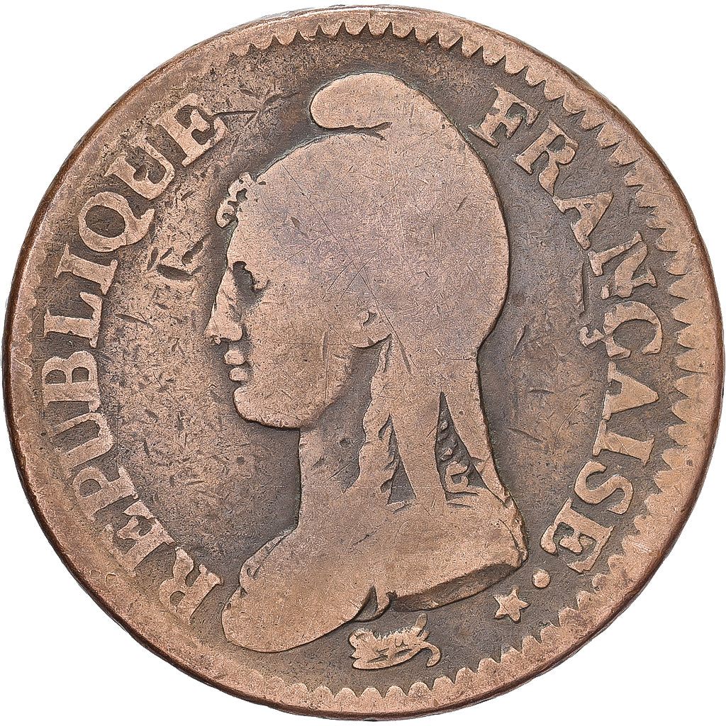 France, Decime, Dupré, AN 4 (1795-96), Paris, Modification du 2 décimes