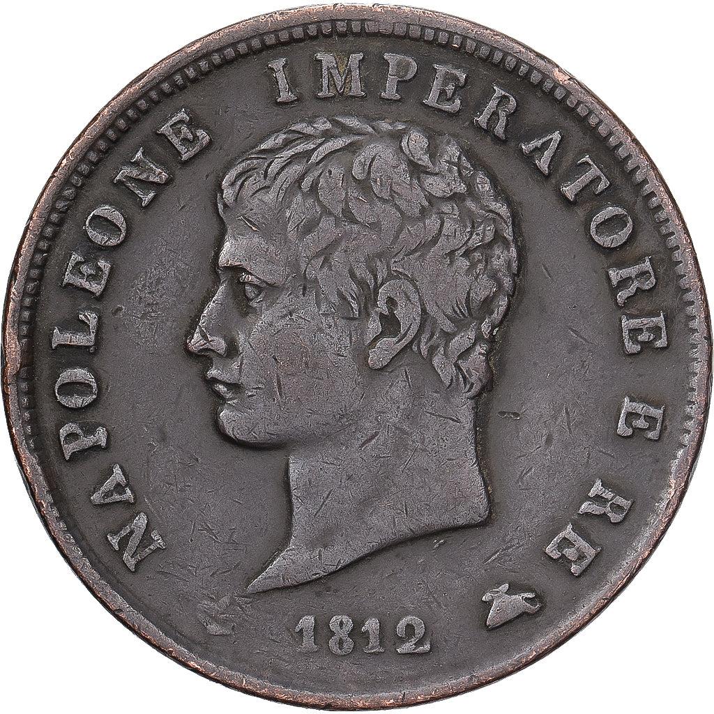 Italian States, KINGDOM OF NAPOLEON, Napoleon I, Soldo, 1812, Milan, Copper
