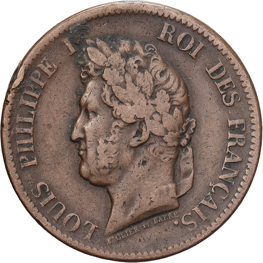 Franse koloniën, Louis Philippe I, 5 Centimes, 1841, Paris, Bronzen, ZF