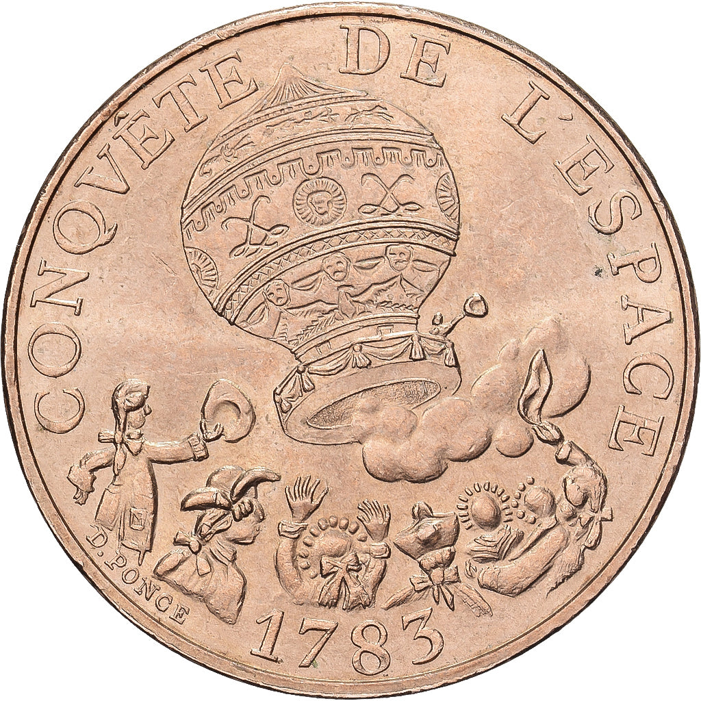 Francia, 10 Francs, La Conquête de l'Espace, 1983, Paris, Tranche A