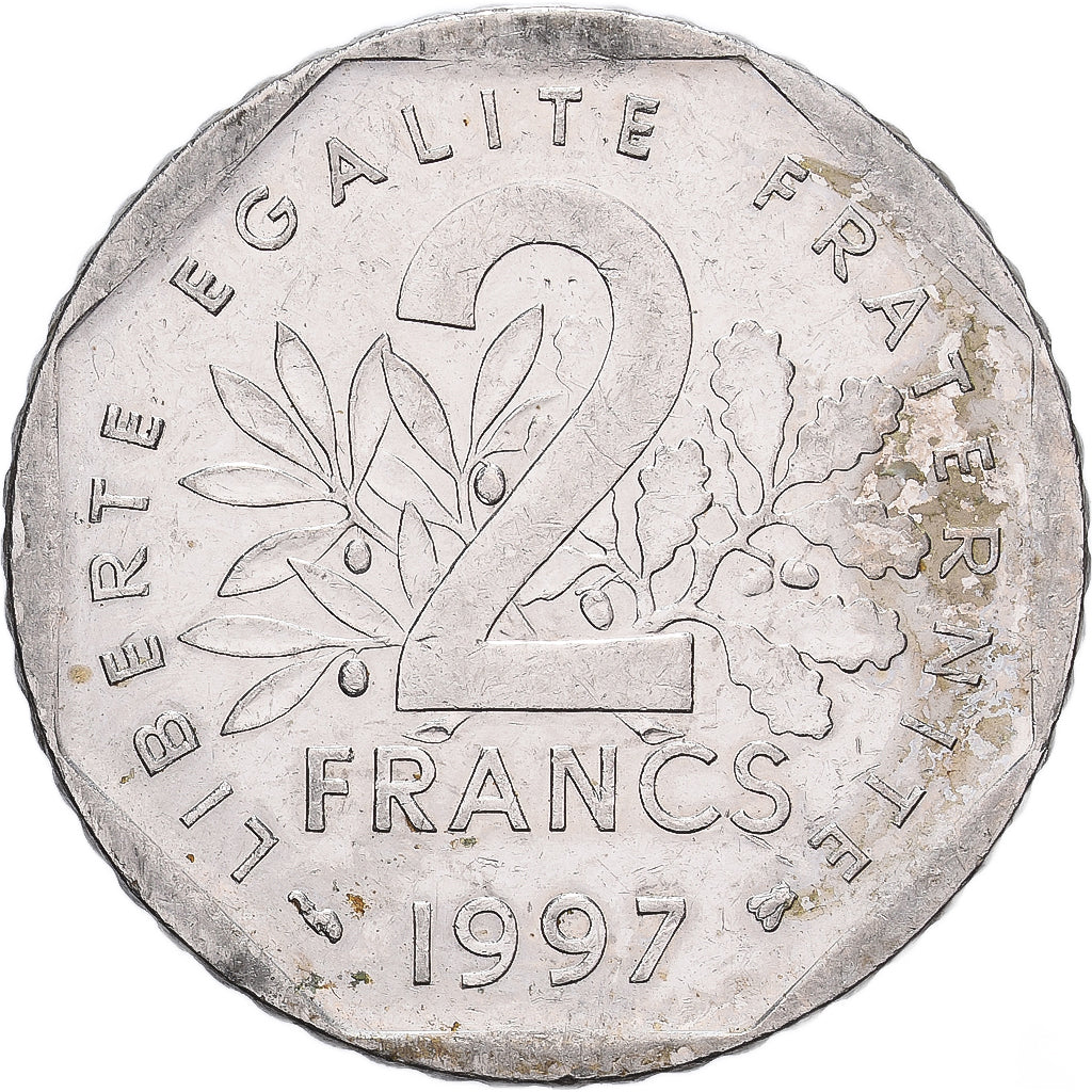 France, 2 Francs, Semeuse, 1997, Paris, Nickel, TTB, Gadoury:547, KM:942.1